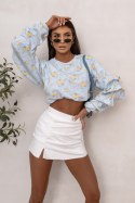Bluza REMY print - Blue flowers - UNI