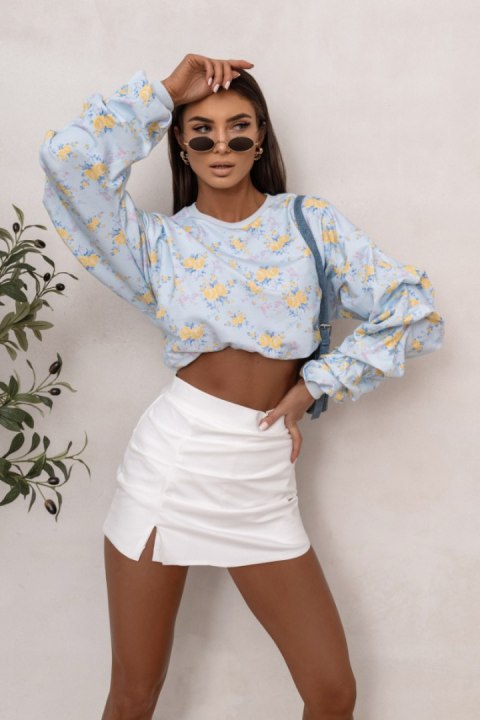 Bluza REMY print - Blue flowers - UNI