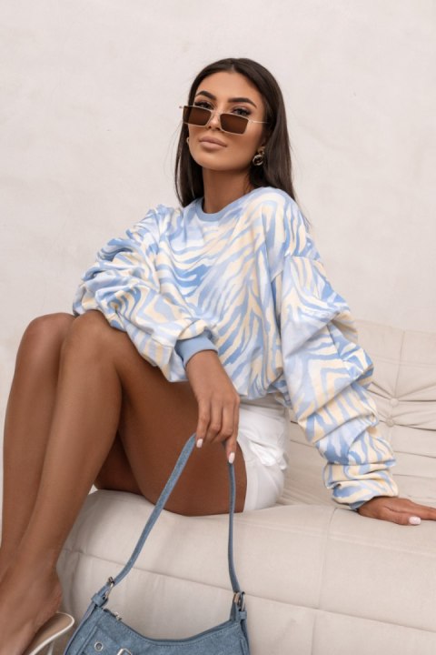 Bluza REMY print - Blue zebra - UNI