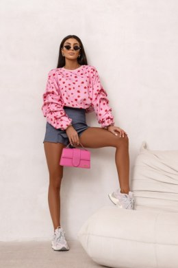Bluza REMY print - Flowers on pink - UNI