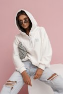 Bluza polarowa LOOM - Ecru z błękitem - UNI