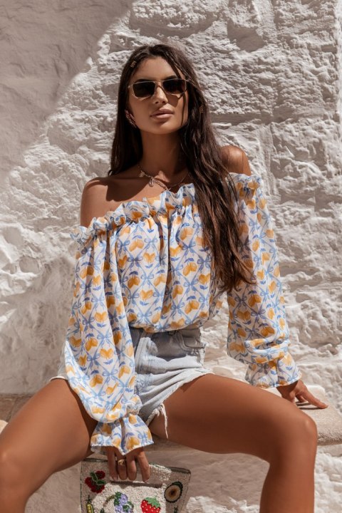 Bluzka Hiszpanka MIA - Blue limones - UNI