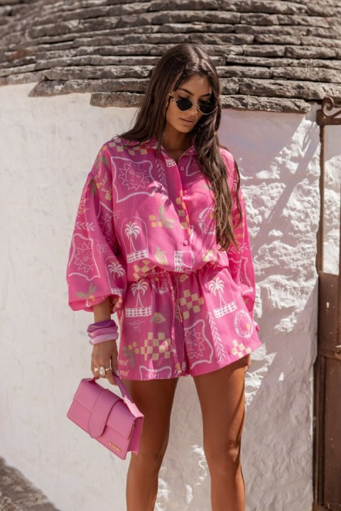 Komplet MOLLY len - Malibu pink - UNI