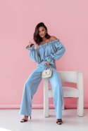 Komplet lniany MIA - Błękit - M/L