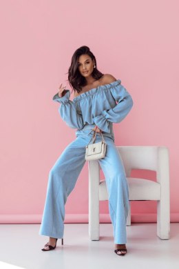 Komplet lniany MIA - Błękit - M/L