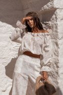 Komplet lniany MIA - Floria Beige - M/L