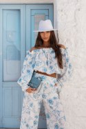 Komplet lniany MIA - Floria Blue - M/L