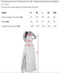 299-18 CHIARA elegancka maxi długa suknia na ramiączkach - CZARNA Z BROKATEM Numoco