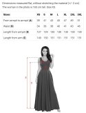 411-8 CRYSTAL połyskująca długa suknia z dekoltem - BORDOWA Numoco