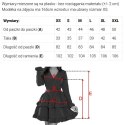 657-1 Elegancka sukienka midi z kopertowym dekoltem i tiulowymi rękawami - czarna Numoco