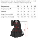 657-2 Elegancka sukienka midi z kopertowym dekoltem i tiulowymi rękawami - beżowa Numoco