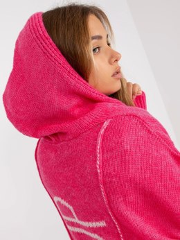 Kardigan-TW-SW-BI-M56.35-fluo różowy