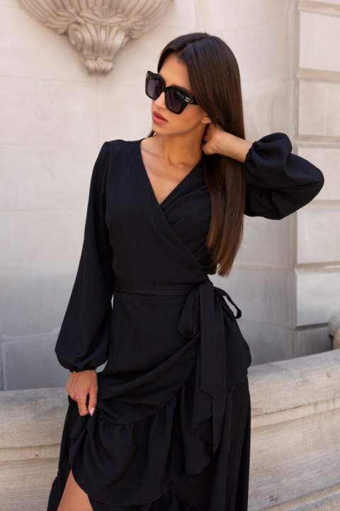 Sukienka "ANNA" długa - Czarna - M/L