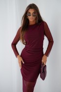 Sukienka tiulowa LUSH - Bordo - S/M