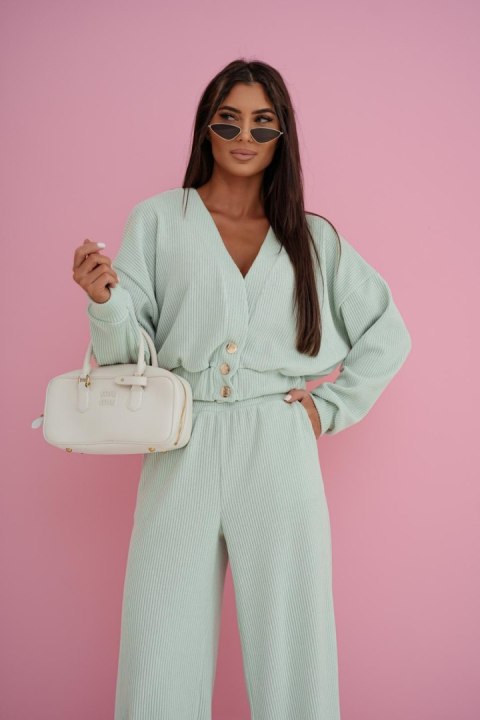 Komplet MEGGI sztruks - Matcha - M/L