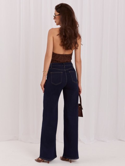 Spodnie jeans-IR-SP-K7031.87-granatowy