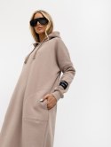 Sukienka-RV-SK-7359.25X-ciemny bezowy