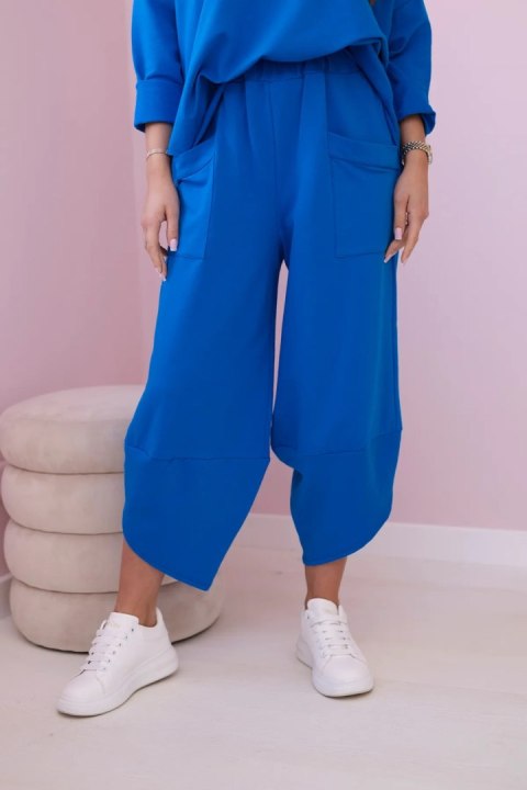 Komplet bawełniany bluza + spodnie chabrowy