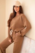 Komplet bluza + spodnie masełko camelowy