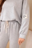 Komplet bluza + spodnie masełko jasny szary