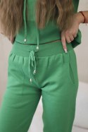 Komplet sweterkowy Bluza + Spodnie zielony