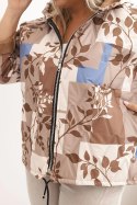 Kurtka damska Plus Size z kapturem i wydłużonym tyłem fango
