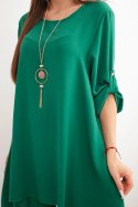 Komplet bluzka + spodnie z wisiorkiem zielony