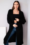 Sweter długi kardigan czarny