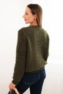 Sweter damski z miękkiego moheru khaki