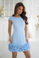Nowoczesna Błękitna Mini Z Efektownym Wykończeniem 343-08 - Baby blue
