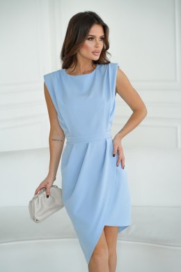 Błękitna Sukienka Z Odkrytymi Plecami 308-08 - Baby blue