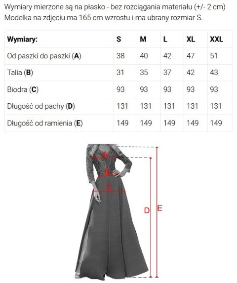640-6 LORETTA wyjątkowa długa sukienka z tiulowymi rękawami i dekoltem - zielona Numoco