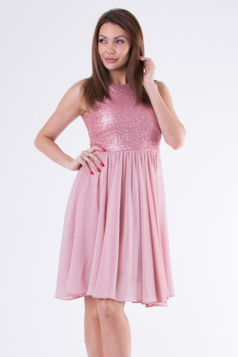EVA&LOLA SUKIENKA OLD PINK 58006-3