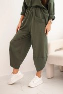Komplet bawełniany bluza + spodnie khaki