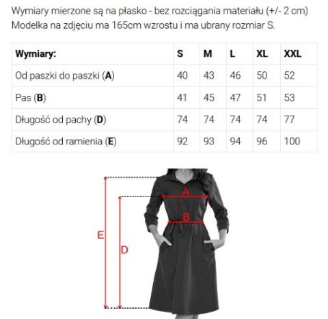 574-4 IVANA wygodna trapezowa sukienka z dekoltem i długim rękawkiem - granatowa Numoco