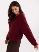 Sweter-MI-SW-1610.18-bordowy