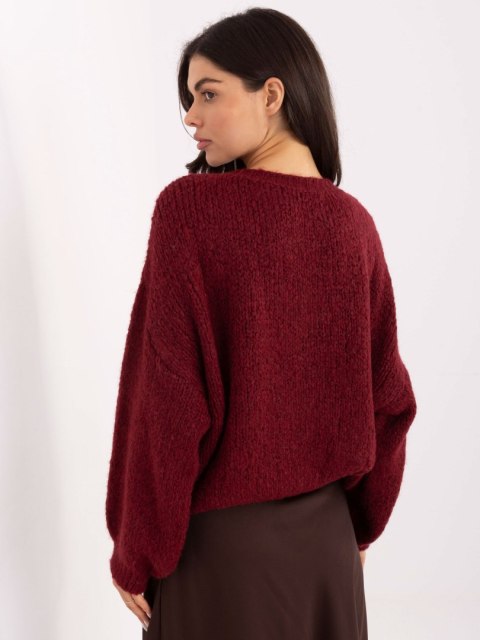 Sweter-MI-SW-1610.18-bordowy