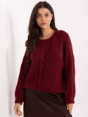 Sweter-MI-SW-1610.18-bordowy