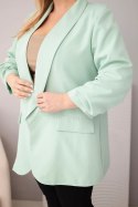 Marynarka damska Plus Size elegancka miętowa