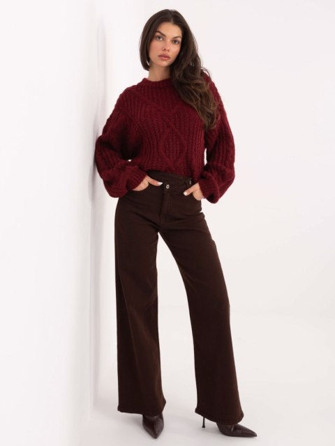 Spodnie jeans-VM-SP-ST6005-5.65-ciemny brązowy