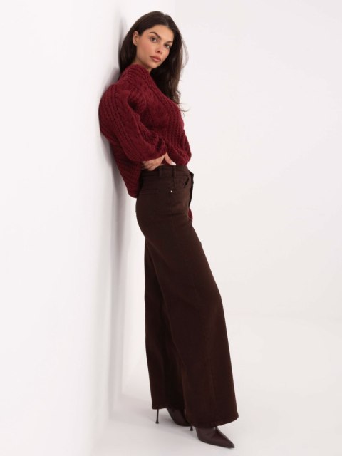 Spodnie jeans-VM-SP-ST6005-5.65-ciemny brązowy