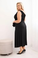 Sukienka damska Plus Size wieczorowa na jedno ramię czarna