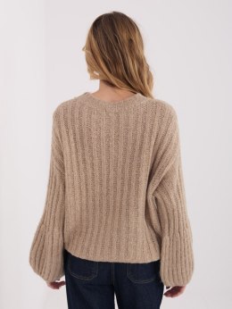 Sweter-MI-SW-1215.51-ciemny bezowy