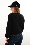Sweter damski z miękkiego moheru czarny