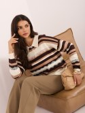 Sweter-PM-SW-F6026.49-biało-brązowy