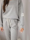 Komplet bluza + spodnie masełko szary