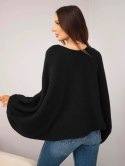 Sweter damski z dodatkiem alpaki oversize czarny