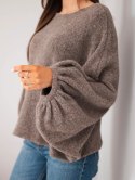 Sweter damski z dodatkiem alpaki oversize fango