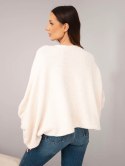 Sweter damski z dodatkiem alpaki oversize jasny beżowy