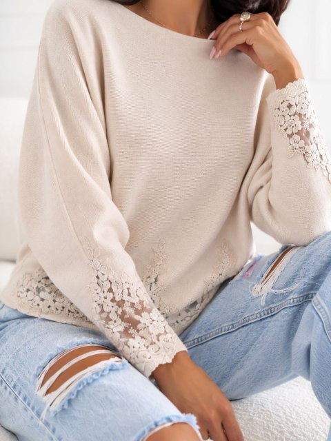 Sweter-CS-SW-B0167.82-jasny beżowy
